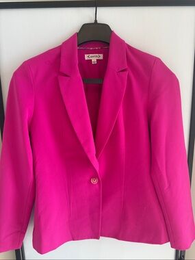 Nanette Lepore Hot Pink Tailored Single-Button Blazer